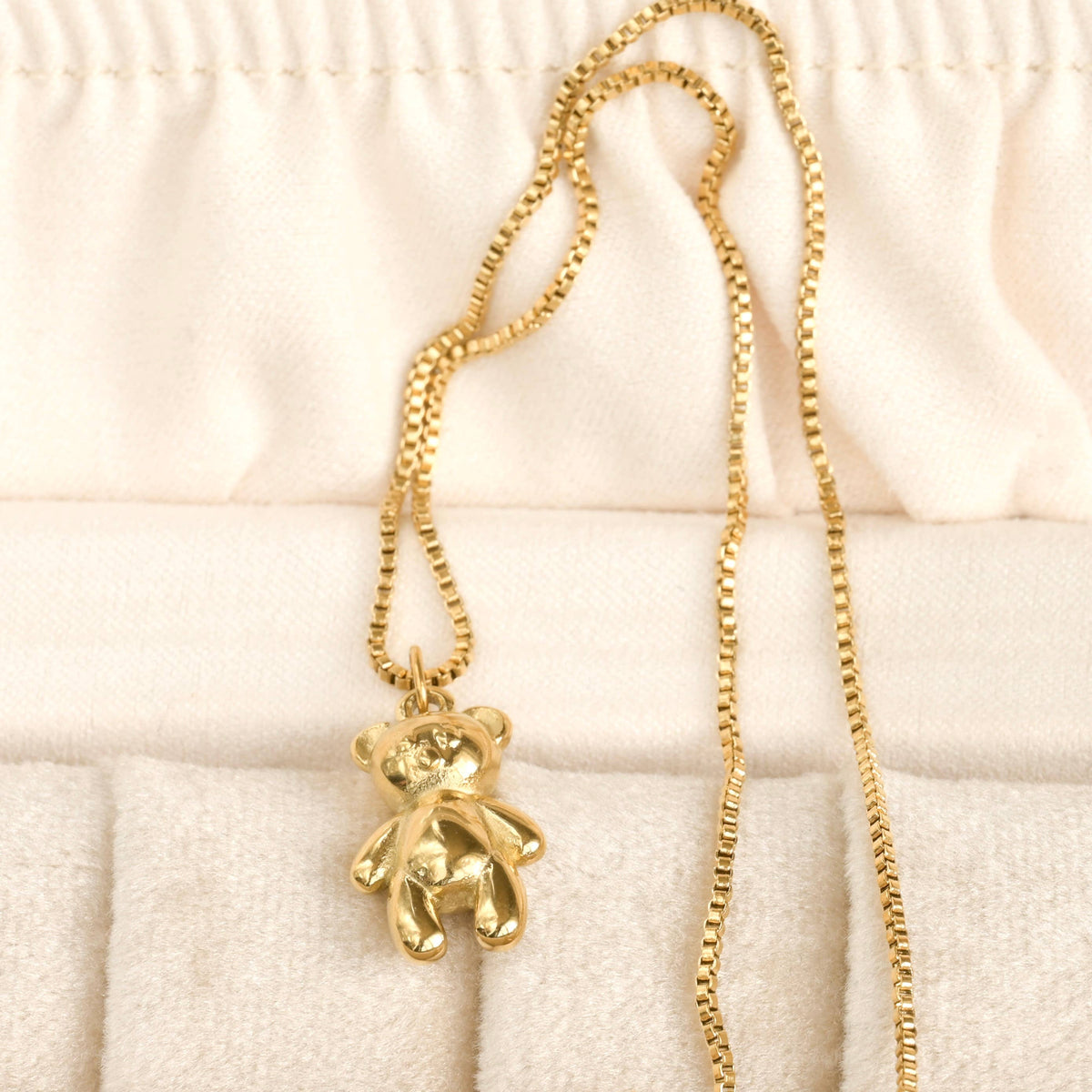 Teddy Bear Necklace - 18k Gold Stainless Steel Bear Pendant