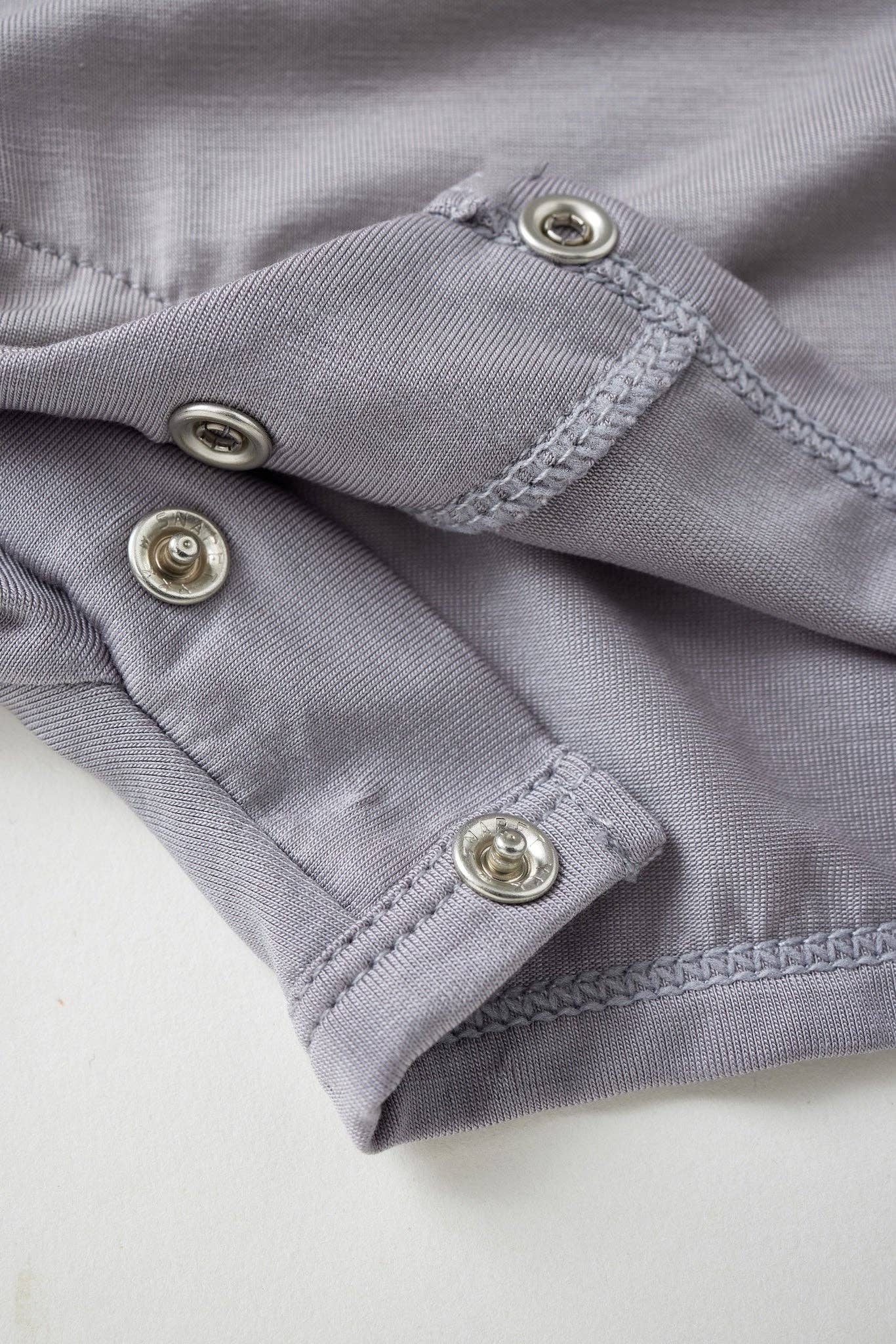 Baby Organic Lycell Romper-Light Grey