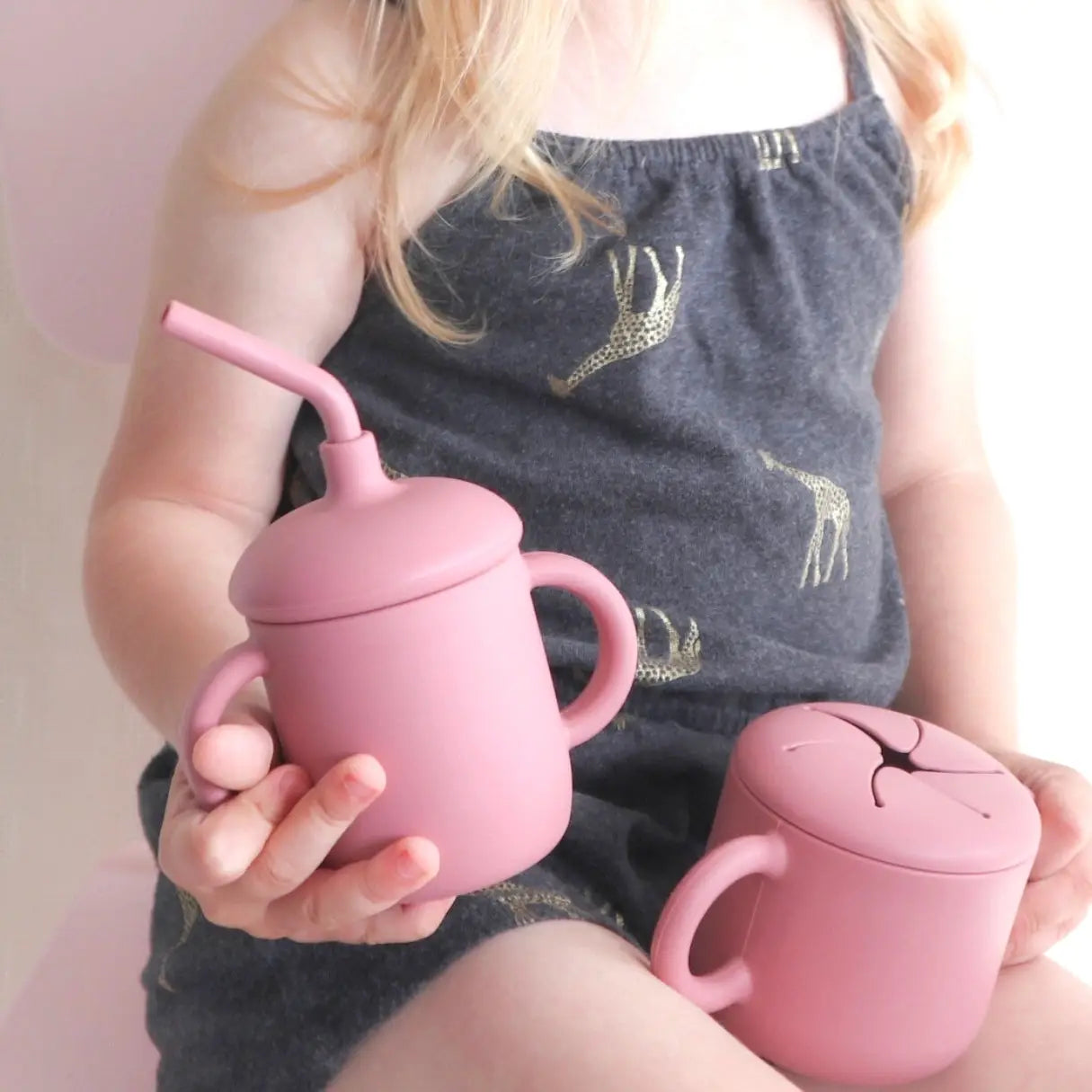 Sippy Cup with Straw, Spill-Proof & Anti-Stain - Dusty Teal