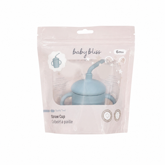 Sippy Cup with Straw, Spill-Proof & Anti-Stain - Dusty Teal