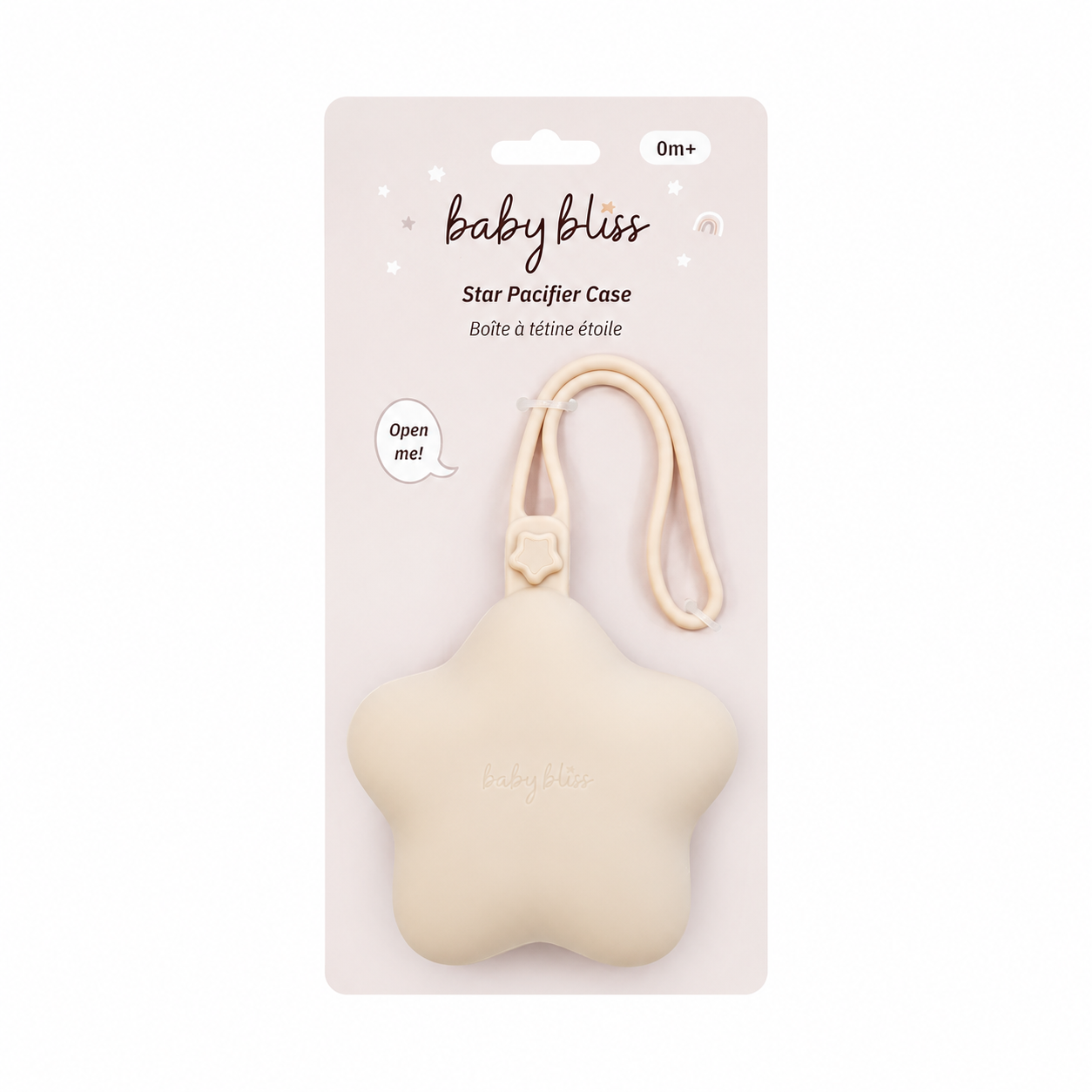 Star Pacifier Holder Case - Almond